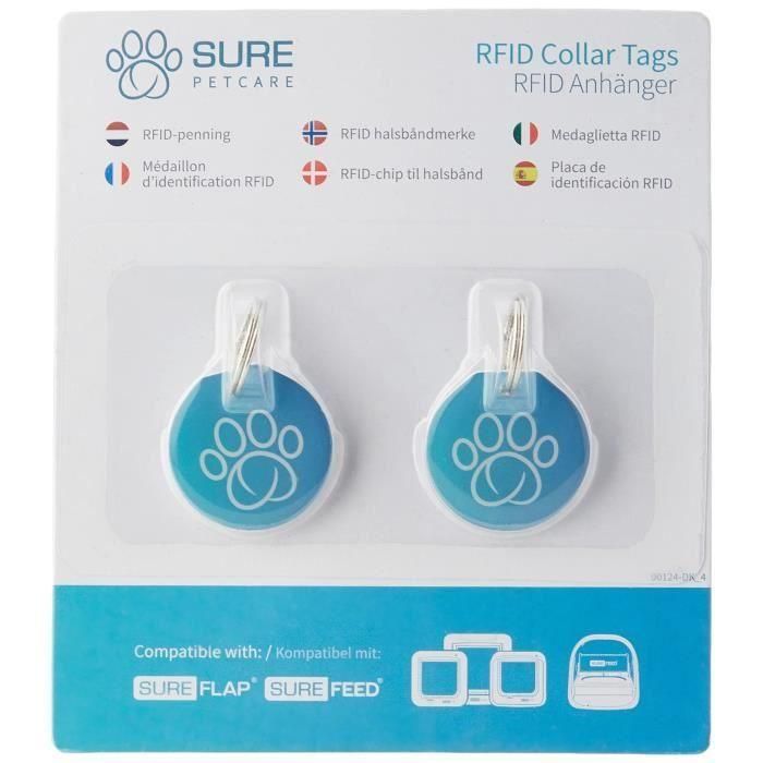 Sureflap Medallón de Identificación RFID para Gatos sin Microchip - Paquete de 2 Colgantes para Puerta Gatera Inteligente 1 Sureflap Medallón de Identificación RFID para Gatos sin Microchip - Paquete de 2 Colgantes para Puerta Gatera Inteligente 1