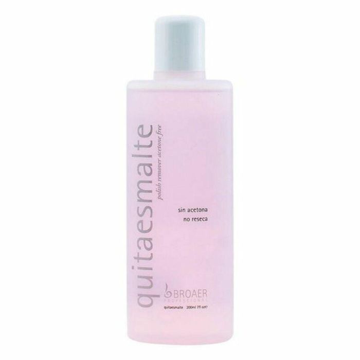 Broaer Quitaesmalte sin acetona, 200 ml, ideal para uñas frágiles y quebradizas. Fórmula con ingredientes naturales que no reseca ni deja sensación grasa.