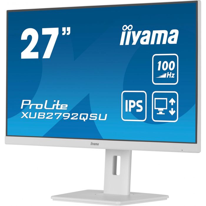 iiyama XUB2792QSU-W6 Monitor ProLite 27" WQHD IPS 100Hz 0.4ms HDMI DP USB Pivot Blanco 7 iiyama XUB2792QSU-W6 Monitor ProLite 27" WQHD IPS 100Hz 0.4ms HDMI DP USB Pivot Blanco 7