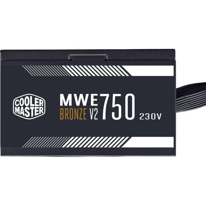 COOLER MASTER MWE Bronze 750W V2 - Fuente de alimentación 750W - 230V (Certificado 80 Plus Bronze 5 años de garantía) Cables planos negros 1 COOLER MASTER MWE Bronze 750W V2 - Fuente de alimentación 750W - 230V (Certificado 80 Plus Bronze 5 años de garantía) Cables planos negros 1