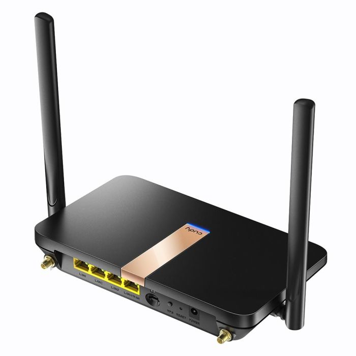 Cudy AC1200 Router Wi-Fi Mesh 4G LTE Cat4 Doble Banda 2.4 GHz y 5 GHz Negro Ethernet WAN Ranura SIM 1