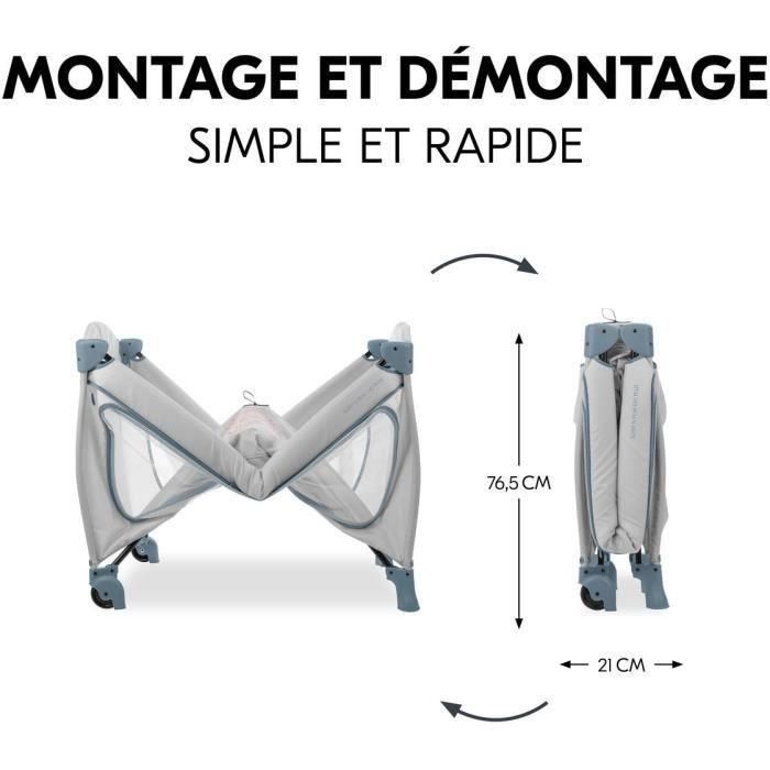 HAUCK SLEEP N PLAY GO PLUS Cuna de viaje plegable con ruedas, 60 x 120 cm, desde el nacimiento, Azul polvoriento 3 HAUCK SLEEP N PLAY GO PLUS Cuna de viaje plegable con ruedas, 60 x 120 cm, desde el nacimiento, Azul polvoriento 3