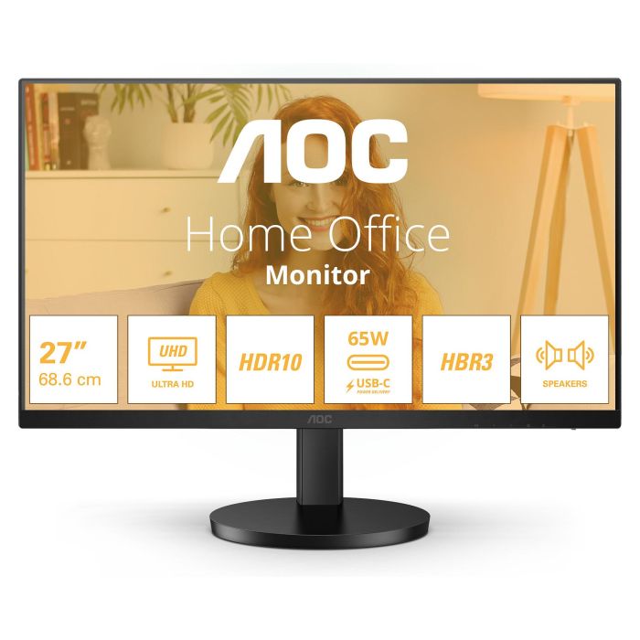 AOC U27B3CF 27" 4K IPS Monitor con USB-C y HDMI, HDR, Flicker Free, Low Blue Light 1