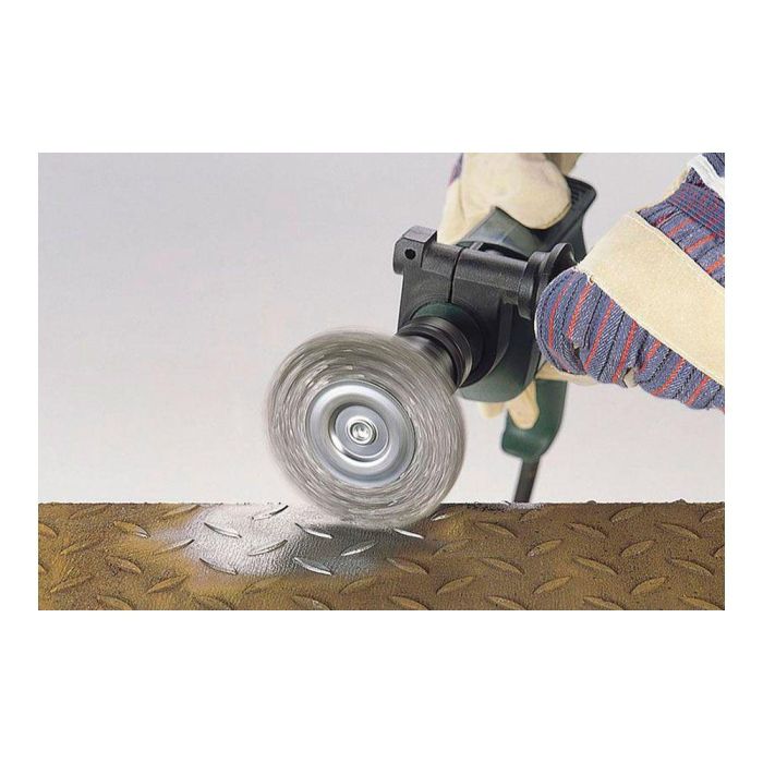 Wolfcraft Cepillo Disco Alambre Acero Ø75 x 16 mm Vástago Hexagonal 6.35 mm (1/4") 3