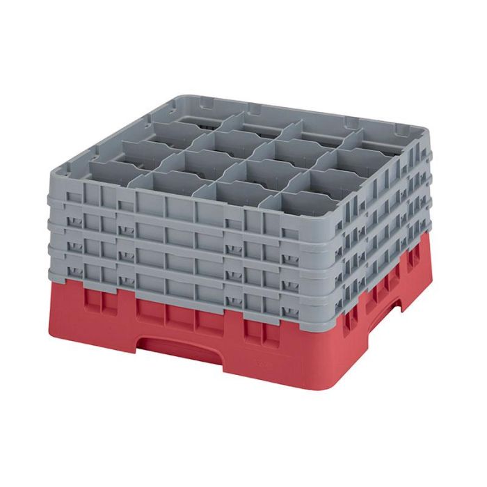 CAMBRO - 16S900-416 - Cesta de lavado 16 comp. 4 alturas - 10,9 cm Ø máx. - alt. máx. 24,1 cm - 50 x 50 x 26,7 cm - Arándano