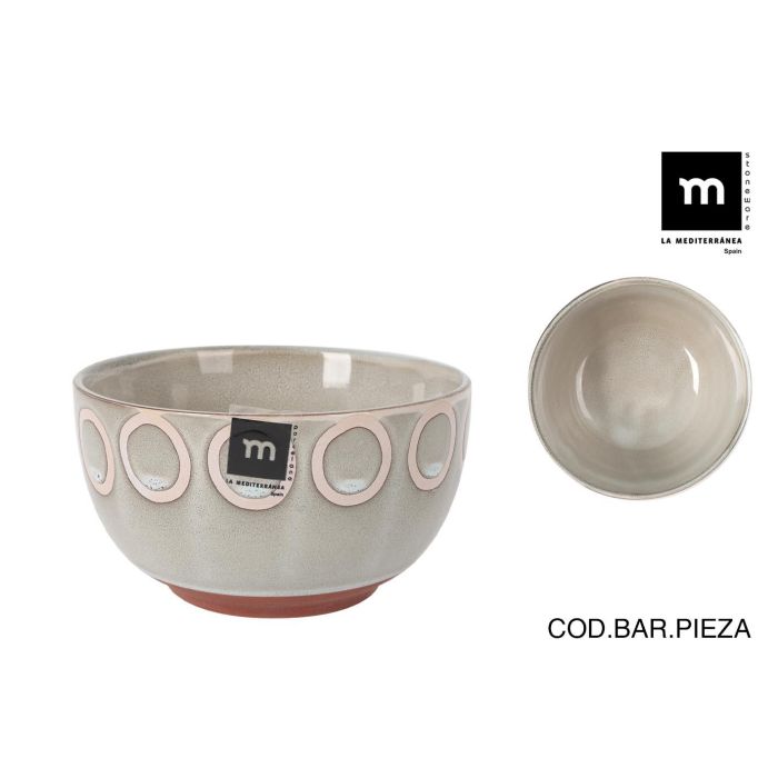 La Mediterranea Bol "Almudena" Gris Ø13.5 cm (24 Unidades)