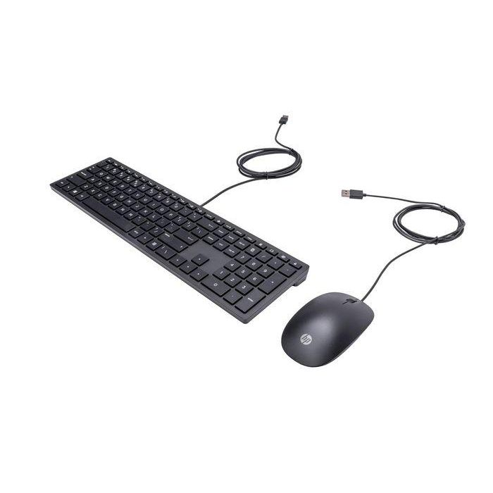 HP -INT Pavilion 400 Teclado con Cable de Diseño Delgado para Productividad y Confort 1