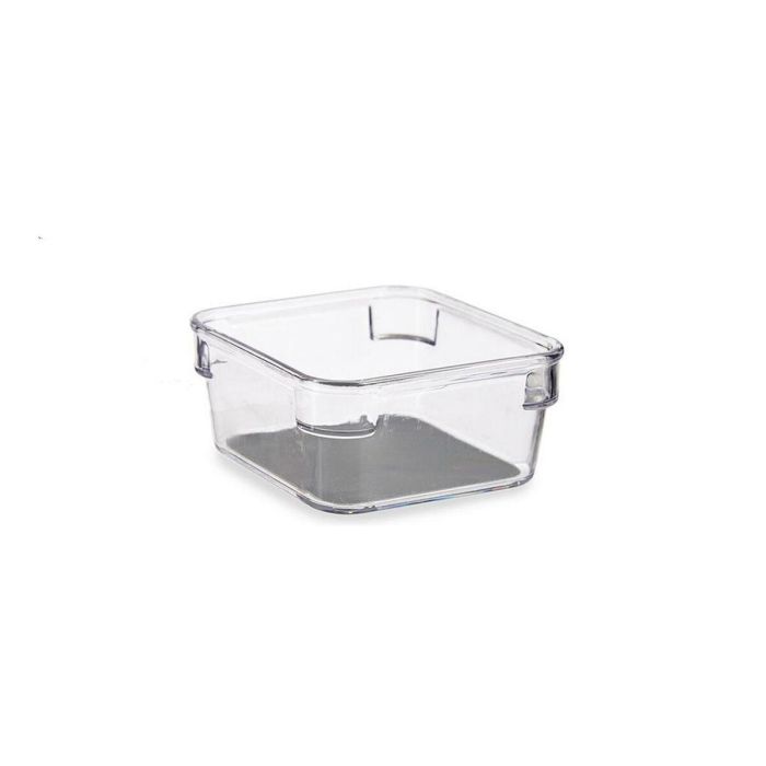 Organizador con antideslizante Kinvara 9.3x9.3x4.5 cm, plástico reciclado, gris/transparente (24 Unidades) Organizador con antideslizante Kinvara 9.3x9.3x4.5 cm, plástico reciclado, gris/transparente (24 Unidades)