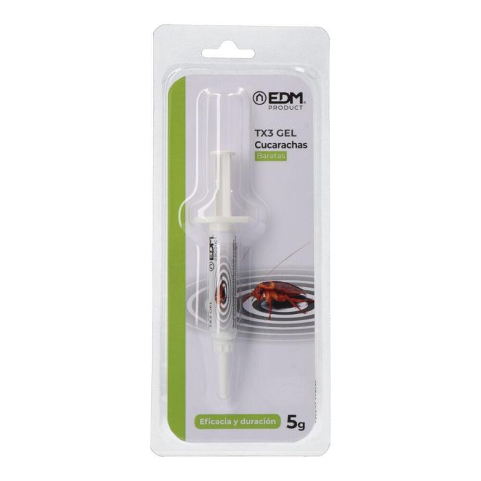 EDM Gel jeringa TX3 anti cucarachas 5g, insecticida con imidacloprid 2,15% para control de cucarachas y larvas 0 EDM Gel jeringa TX3 anti cucarachas 5g, insecticida con imidacloprid 2,15% para control de cucarachas y larvas 0