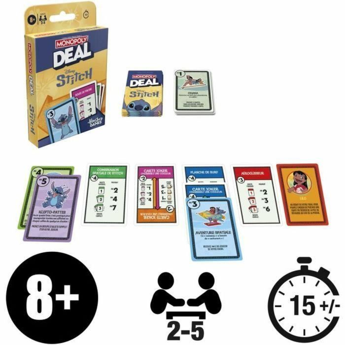 Hasbro HASG2975101 Monopoly Deal Stitch Juego de Cartas Rápido para 15 Minutos a Partir de 8 Años 9