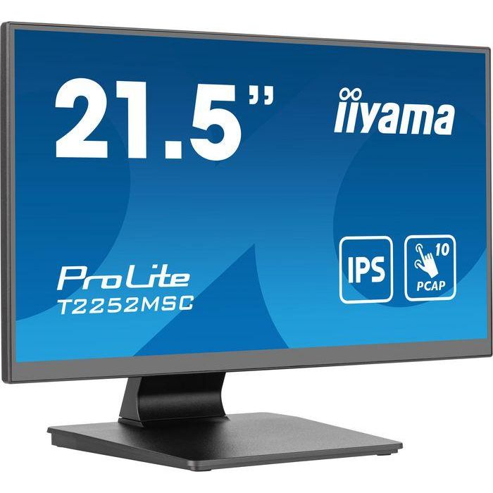 iiyama T2252MSC-B2 Monitor Táctil 21.5" IPS Full HD (1920x1080) 5ms HDMI DP USB Altavoces Negro 2