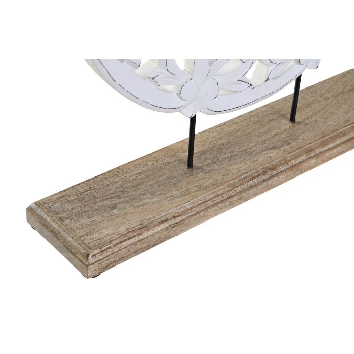 DKD Home Decor Espejo Decorativo Romántico con Marco de Madera de Mango Blanco y Marrón, 47x40x9 cm, Set 2 Unidades 2 DKD Home Decor Espejo Decorativo Romántico con Marco de Madera de Mango Blanco y Marrón, 47x40x9 cm, Set 2 Unidades 2
