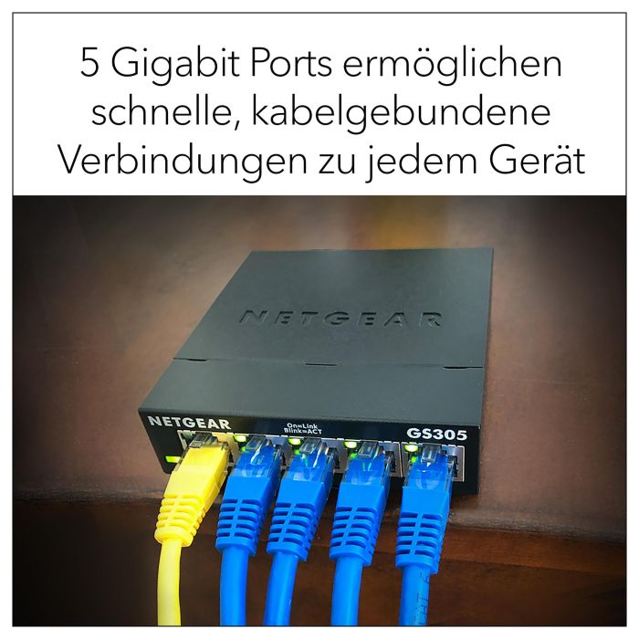 Netgear GS305v3 Switch Gigabit Ethernet 5 Puertos RJ-45 10/100/1000Mbps Metal EU MODEL 8