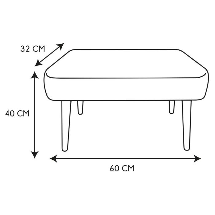 Banco 32X60 Mirage Home Deco Factory altura 40 cm 5 Banco 32X60 Mirage Home Deco Factory altura 40 cm 5