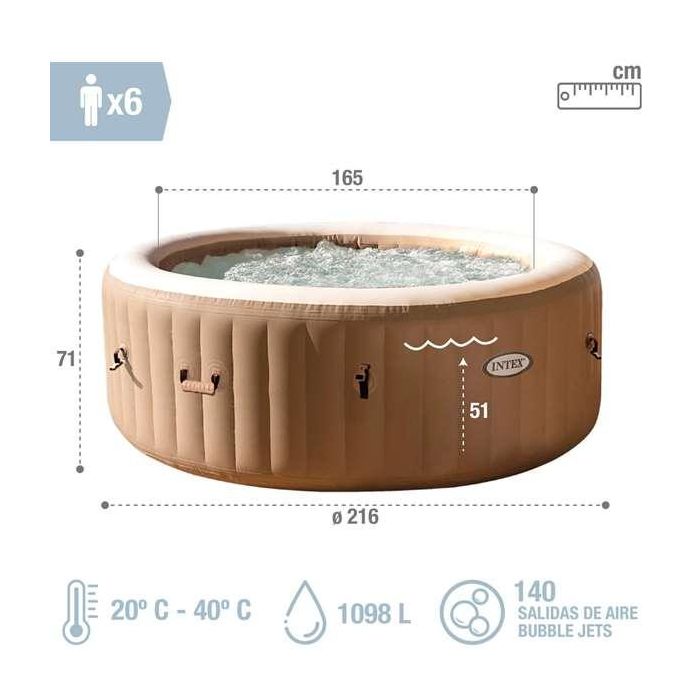 Spa Hinchable Intex 216 x 71 x 216 cm 1098 L 6