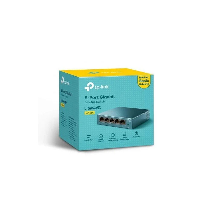 TPLINK LS105G Switch Sobremesa 5 Puertos Gigabit Ethernet 10/100/1000 Mbps 2
