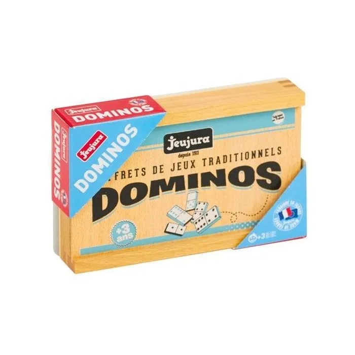Fisher Price Puériculture Juego de Dominó de Madera - Caja de Madera Clásica con 28 Fichas 2
