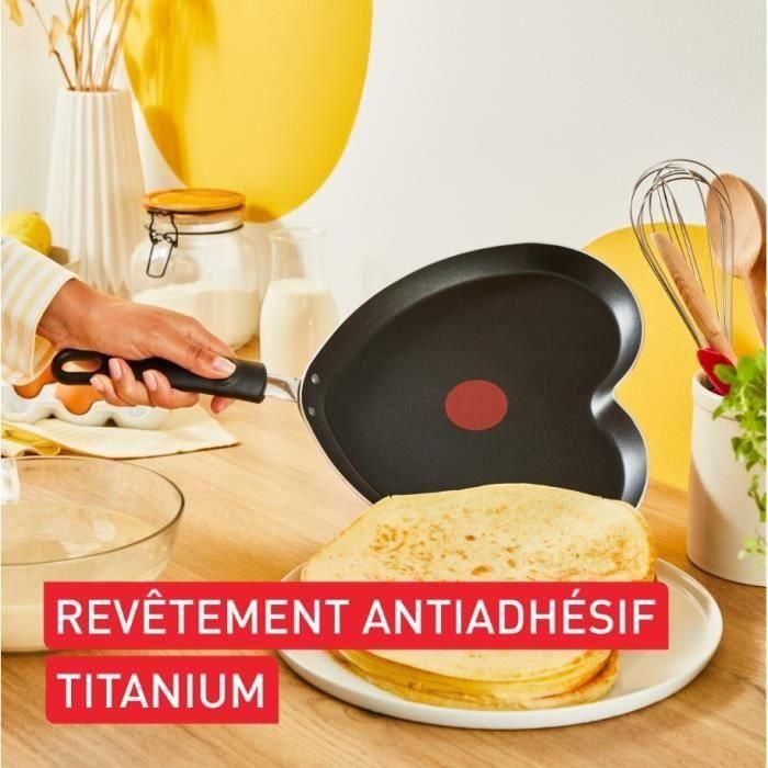 Sartén para crepes Tefal Heart  25 cm  revestimiento antiadherente  Tecnología Thermo-Spot  Edición limitada 3