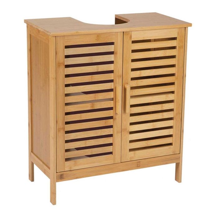 Andrea House Armario bajo para lavabo de bambú 60 x 30 x 62 cm, color bambú 0 Andrea House Armario bajo para lavabo de bambú 60 x 30 x 62 cm, color bambú 0
