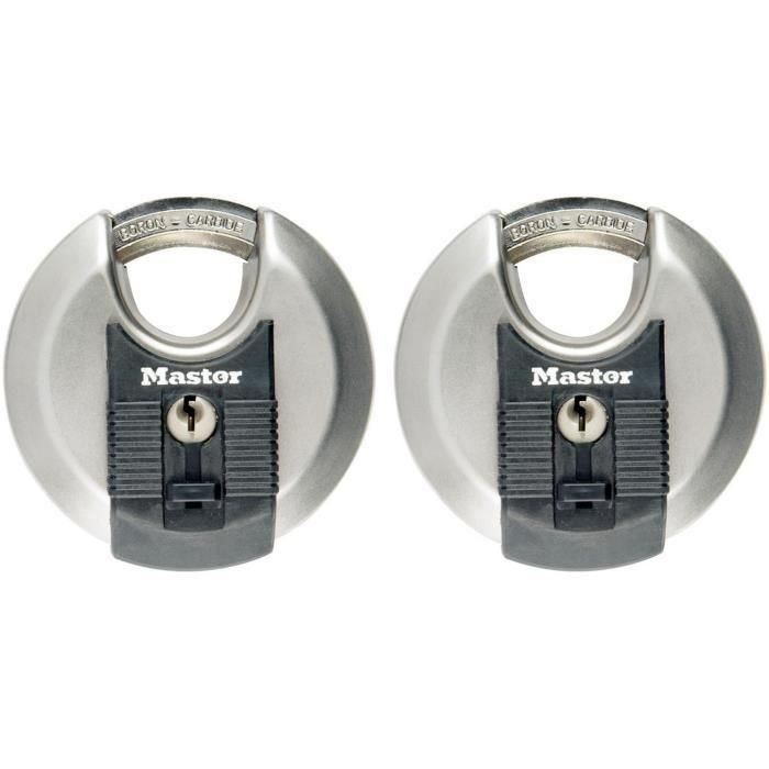 Master Lock m40eurt: Conjunto de 2 Cierres Robusto de Acero Inoxidable para Instalación Externa Master Lock m40eurt: Conjunto de 2 Cierres Robusto de Acero Inoxidable para Instalación Externa
