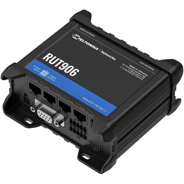 Teltonika RUT906 Router Industrial LTE Dual SIM con WiFi, Fast Ethernet, Montaje Carril DIN y RS232/RS485 0 Teltonika RUT906 Router Industrial LTE Dual SIM con WiFi, Fast Ethernet, Montaje Carril DIN y RS232/RS485 0