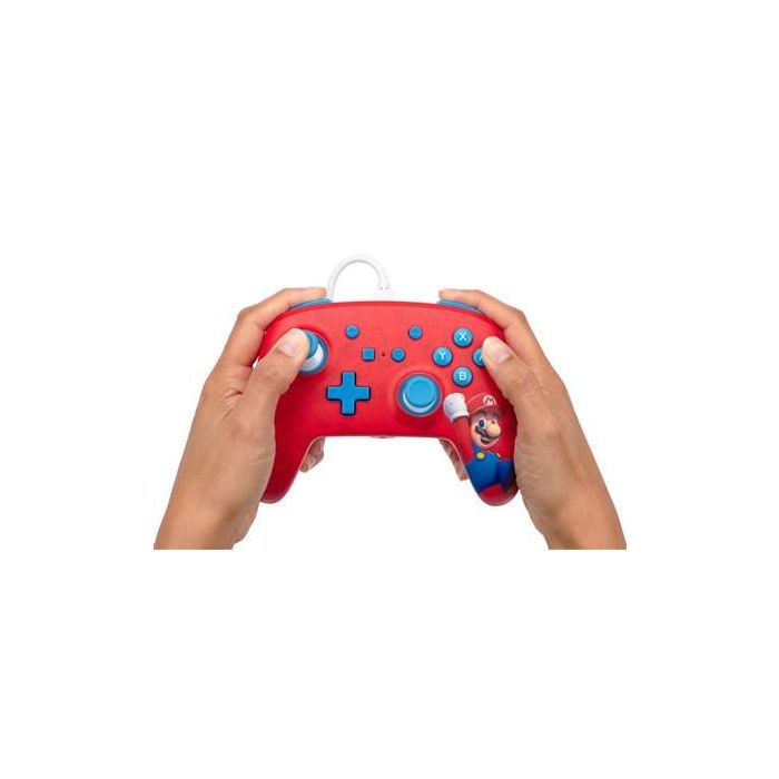 Power A Mando con Cable NSGP0001-01 para Nintendo Switch, Mario Woo-hoo! con Botones Programables y Conector para Auriculares, 3m, Compatible con Switch y OLED 3
