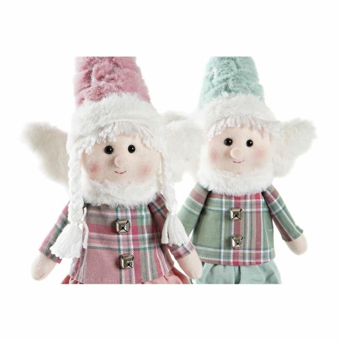 Figura Navidad Fantasia DKD Home Decor Verde Rosa 10 x 53 x 15 cm (2 Unidades) 1 Figura Navidad Fantasia DKD Home Decor Verde Rosa 10 x 53 x 15 cm (2 Unidades) 1
