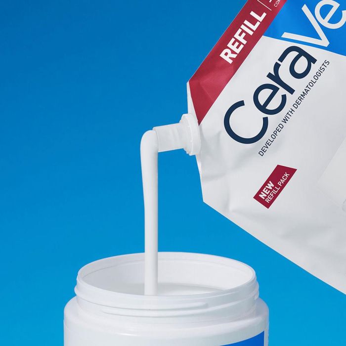 Cerave Crema Hidratante Piel Seca a Muy Seca Recarga 454 gr con 3 Ceramidas Esenciales y Tecnología MVE 1