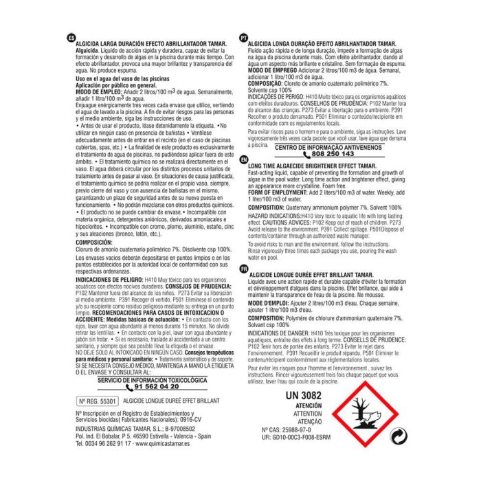 Edm Algicida Larga Duración Efecto Abrillantador 5 L 2