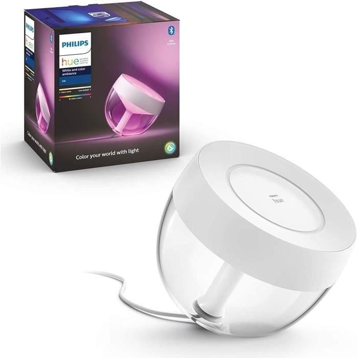 Philips Hue White & Color Ambiance, Bluetooth, White Compatible Iris funciona con Alexa, Google Assistant y Apple HomeKit Philips Hue White & Color Ambiance, Bluetooth, White Compatible Iris funciona con Alexa, Google Assistant y Apple HomeKit