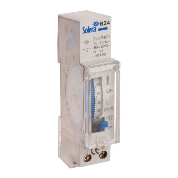 Interruptor horario 24 horas analogico (retractilado) solera r24 Interruptor horario 24 horas analogico (retractilado) solera r24