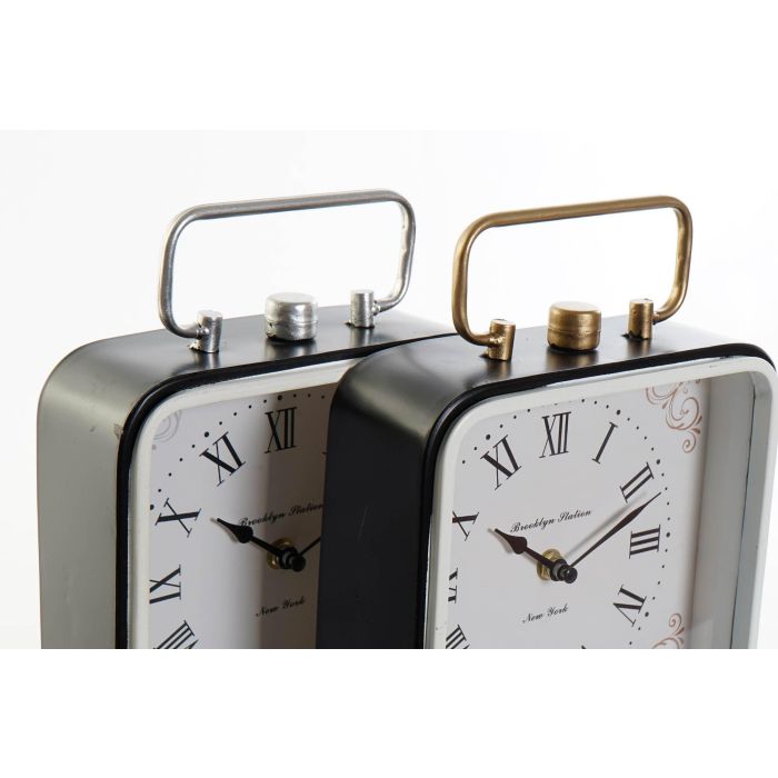 Reloj Sobremesa Chic DKD Home Decor Azul Negro 7 x 27 x 19 cm (2 Unidades) 1 Reloj Sobremesa Chic DKD Home Decor Azul Negro 7 x 27 x 19 cm (2 Unidades) 1