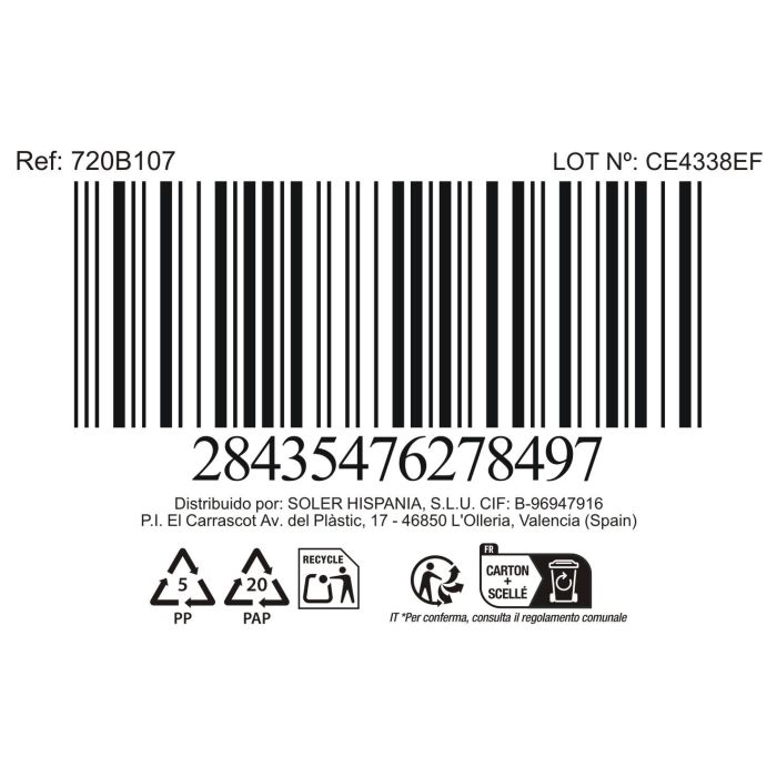 La Mediterranea Bandeja Redonda Chester Blue 19.6 x 19.6 x 2.2 cm (18 Unidades) 2