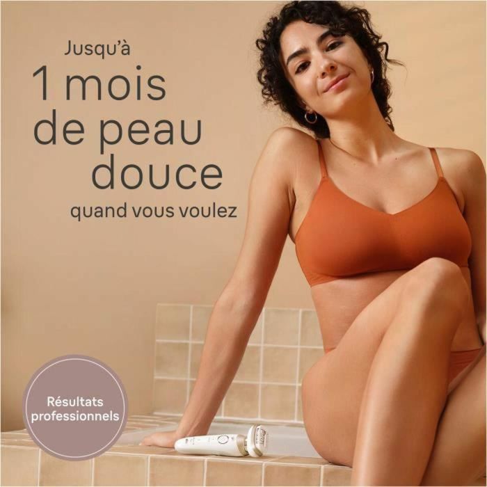 Braun 9-041 3D Depiladora Eléctrica Silk-épil 9 Flex Blanco/Dorado 3