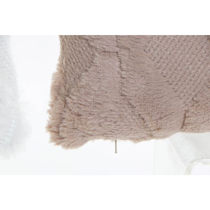 DKD Home Decor Cojin Moderno Blanco Marron 10 x 45 x 45 cm Poliester (6 Unidades) 2