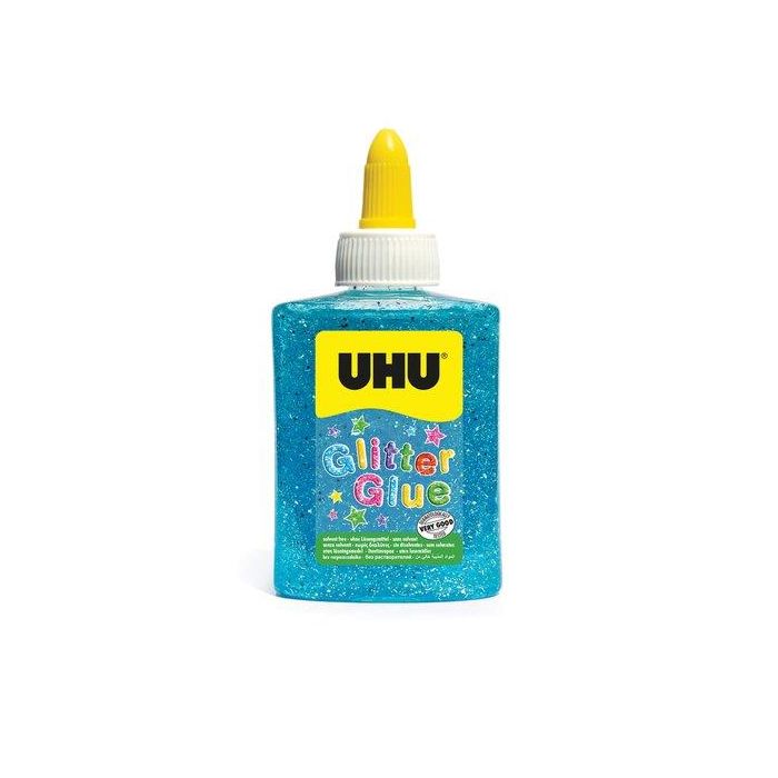 Cola Glitter Glue Uhu Bote De 88Ml Azul 6 unidades