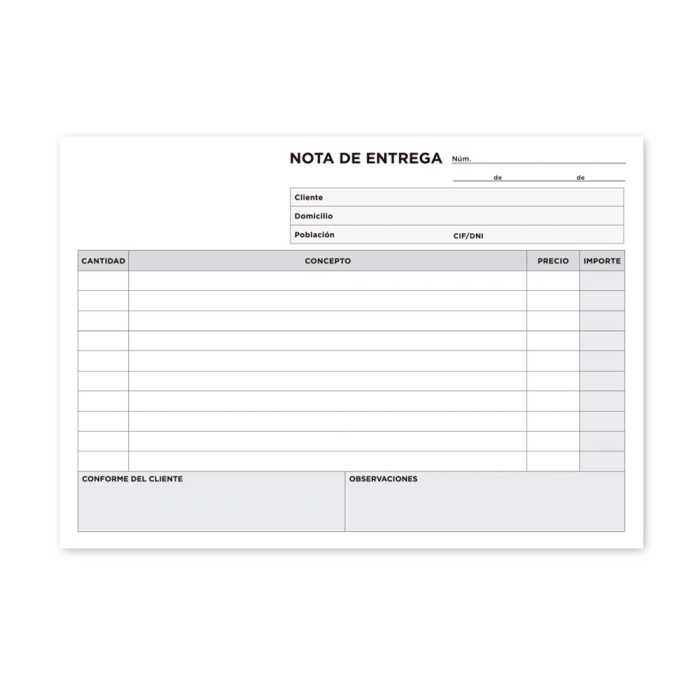 Liderpapel T129 Talonario Entregas Cuarto Apaisado Original 210 x 144 mm 1