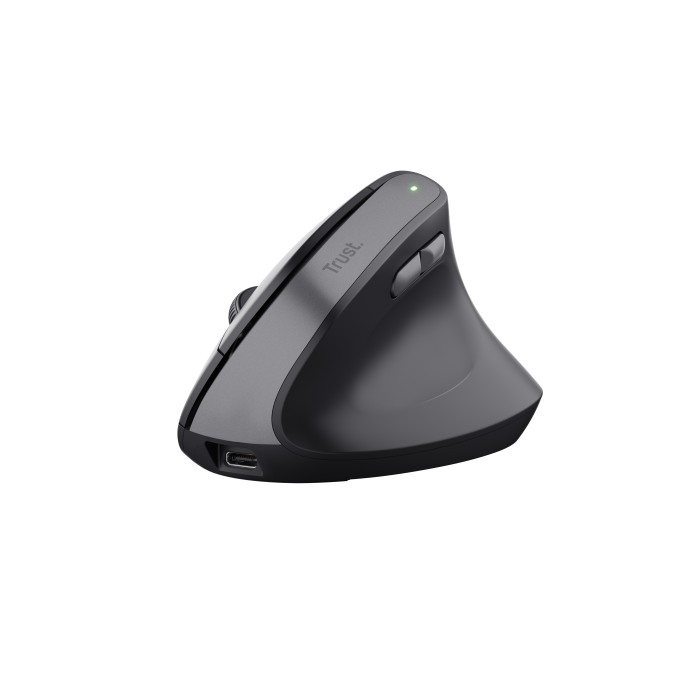 Trust Ratón Bayo II Ergonómico Vertical Inalámbrico 2.4GHz 6 Botones Recargable Negro