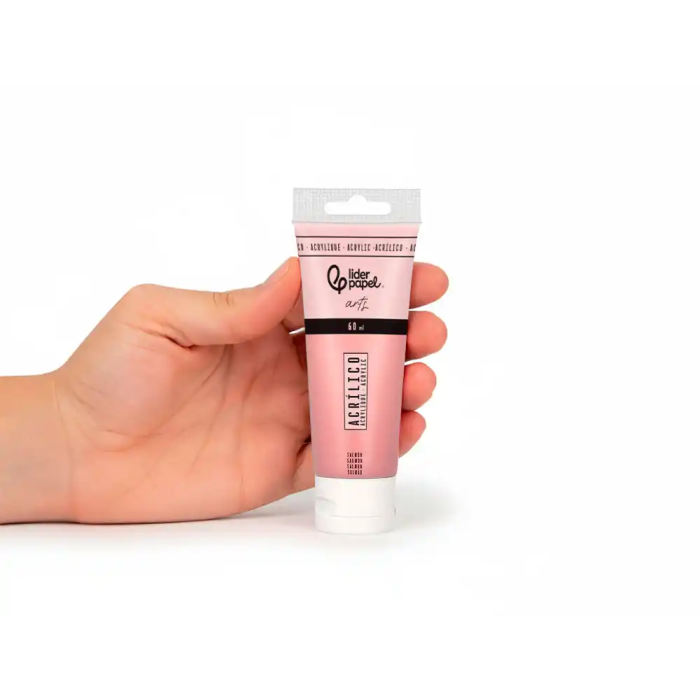 Liderpapel Pintura Acrilica Tubo de Plastico 60 ml Color Salmon 4