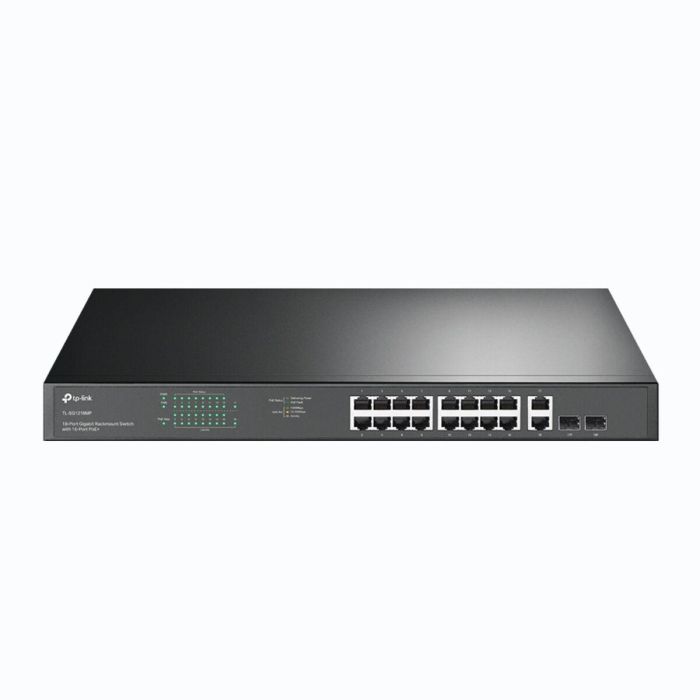 TP-Link TL-SG1218MP Switch Gigabit de 18 Puertos (16 PoE+ RJ45 y 2 SFP Combo) con Presupuesto PoE de 250W para Montaje en Rack TP-Link TL-SG1218MP Switch Gigabit de 18 Puertos (16 PoE+ RJ45 y 2 SFP Combo) con Presupuesto PoE de 250W para Montaje en Rack