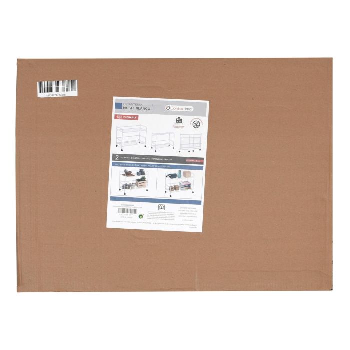Confortime Estantería Plegable 2 Niveles, 67 x 30 x 44.8 cm 1 Confortime Estantería Plegable 2 Niveles, 67 x 30 x 44.8 cm 1