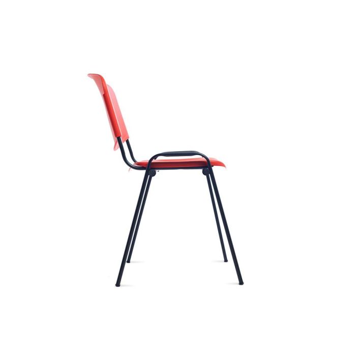 Silla Rocada Confidente Estructura Metalica Respaldo Y Asiento En Polimero Color Rojo 2