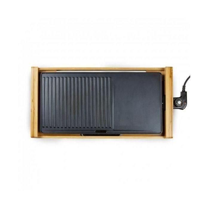 Domo DO8311TP Plancha Eléctrica 2200W 60x35cm Antiadherente Placa Aluminio Extraíble Termostato Ajustable Estilo Bambú 4 Domo DO8311TP Plancha Eléctrica 2200W 60x35cm Antiadherente Placa Aluminio Extraíble Termostato Ajustable Estilo Bambú 4