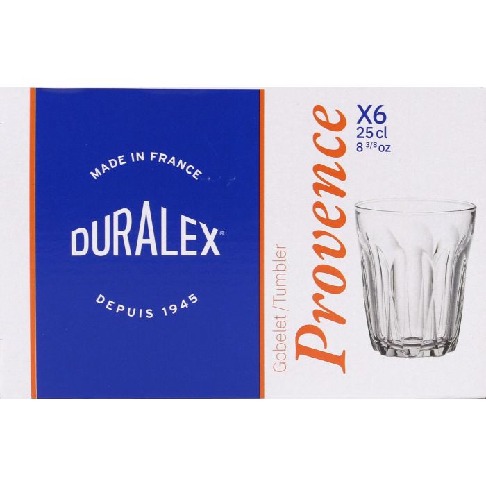 Duralex Set de 6 Vasos Transparentes Provence 25 cl (12 Cajas) 2