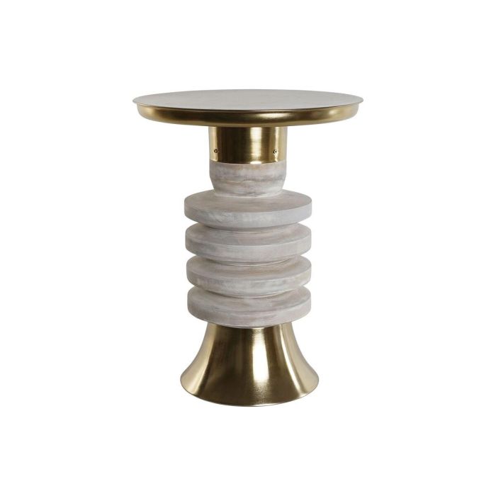 Mesita Auxiliar Moderno DKD Home Decor Dorado Blanco Rozado 41 x 53 x 41 cm Mesita Auxiliar Moderno DKD Home Decor Dorado Blanco Rozado 41 x 53 x 41 cm