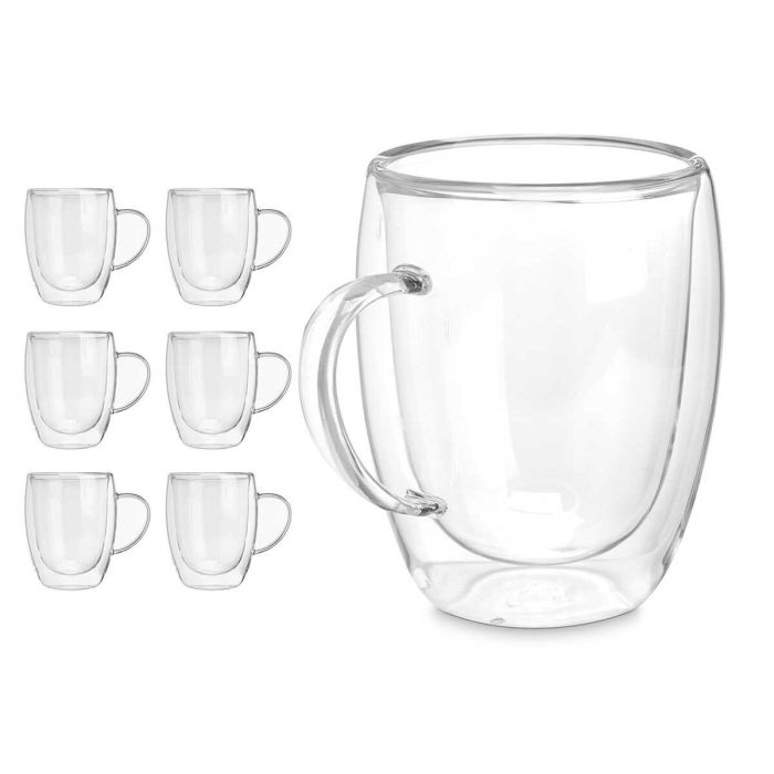 Taza Mug Vivalto OCT-DG2225L Transparente 340 ml (6 Unidades) 4