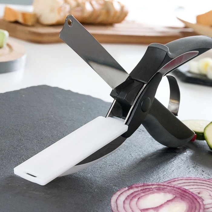 Cuchillo-Tijera con Mini Tabla de Cortar Integrada Scible InnovaGoods 4 Cuchillo-Tijera con Mini Tabla de Cortar Integrada Scible InnovaGoods 4