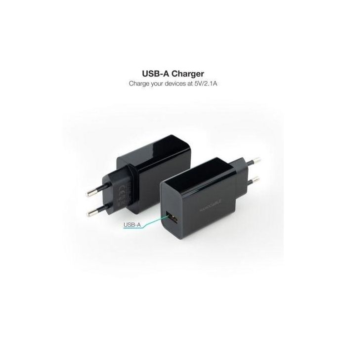 Cargador de Pared Nanocable 10.10.2004/ 1xUSB/ 2.1A/ Negro 1 Cargador de Pared Nanocable 10.10.2004/ 1xUSB/ 2.1A/ Negro 1