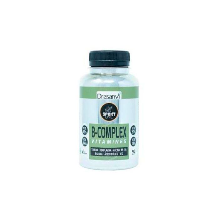 Sport Live B Complex Vitaminas B1, B2, B3, B5, B6, B7, B9, B12 en Cápsulas – Suplemento Sin Gluten – 90 Cápsulas