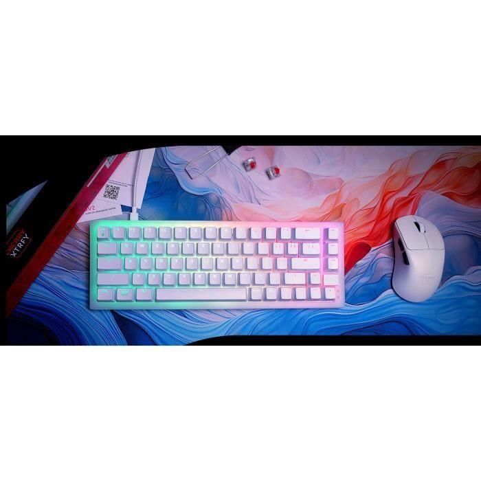 Teclado mecánico compacto para juegos Cherry XTRFY K5V2 - Formato del 65 % - Blanco 1 Teclado mecánico compacto para juegos Cherry XTRFY K5V2 - Formato del 65 % - Blanco 1